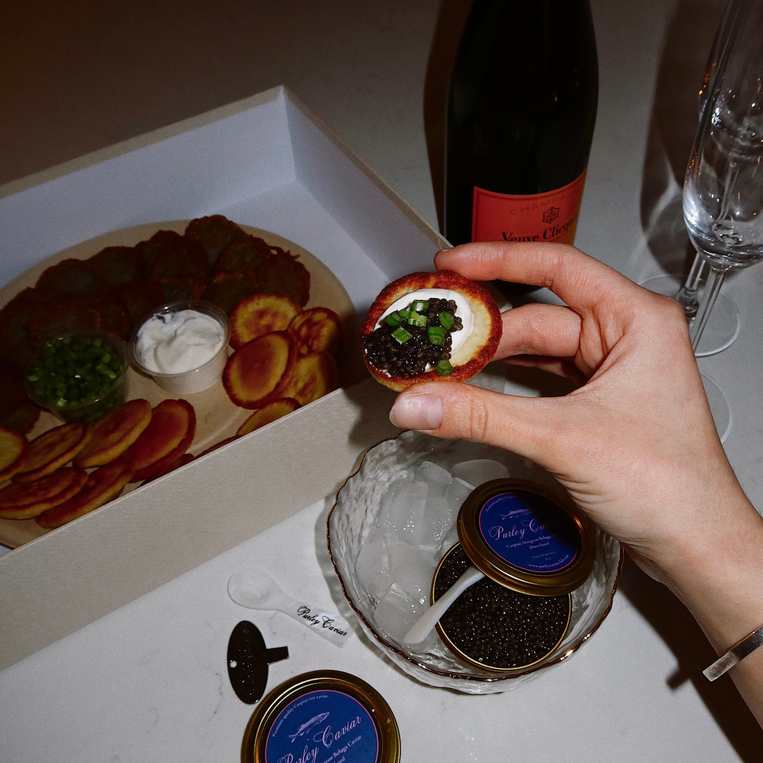 The Full Purley Caviar Experience